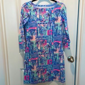 NWT-Lilly Pulitzer upf 50 + Sophie dress - whisper blue yeah buoy